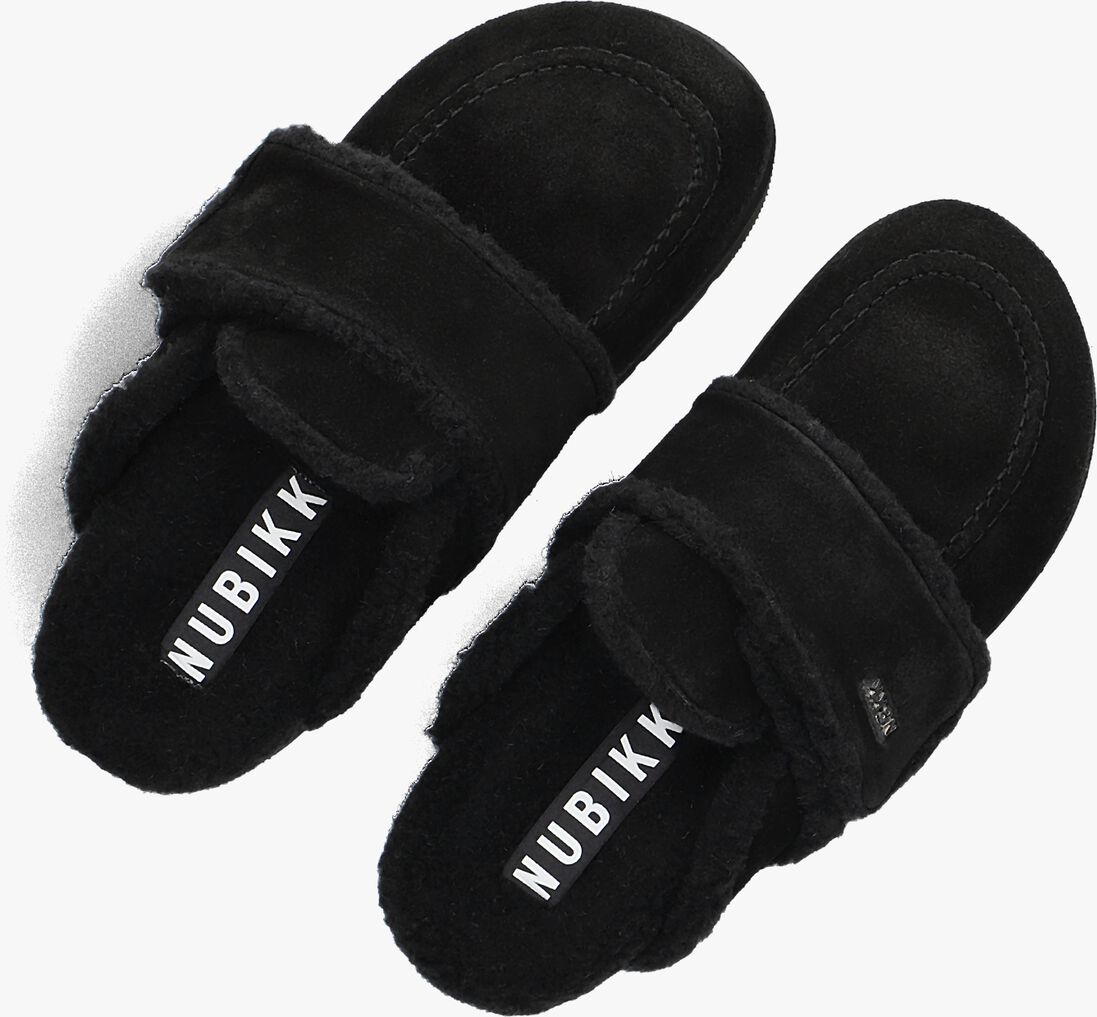 zwarte nubikk instappers teddy fur