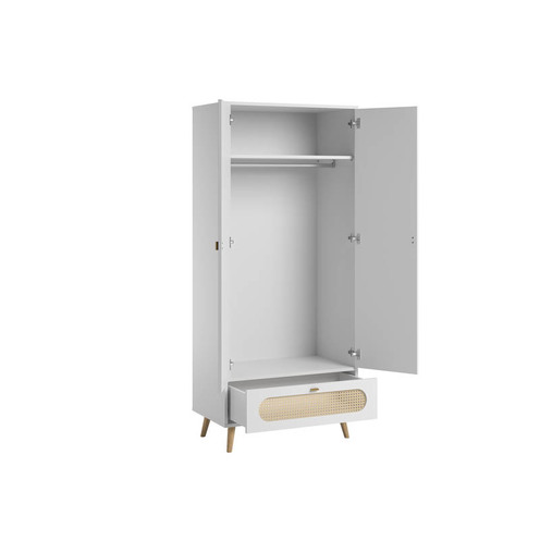 Armoire 2 portes CANNE Blanc - VOX