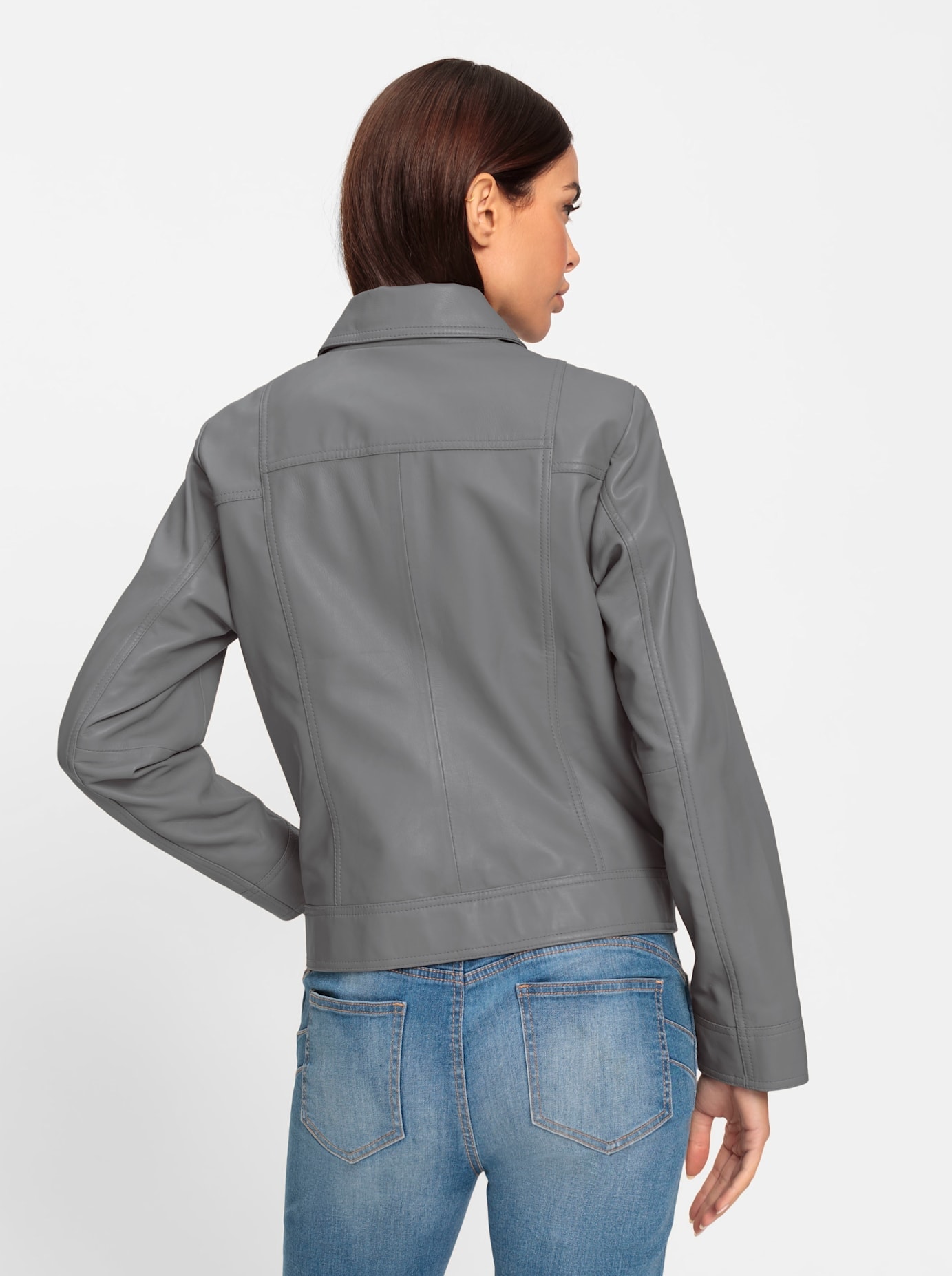 heine Lederjacke ohne Kapuze