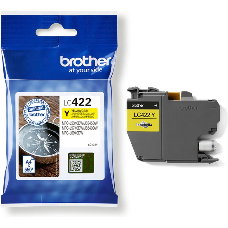 Cartouche Brother LC422 couleurs séparées pour imprimante jet d'encre