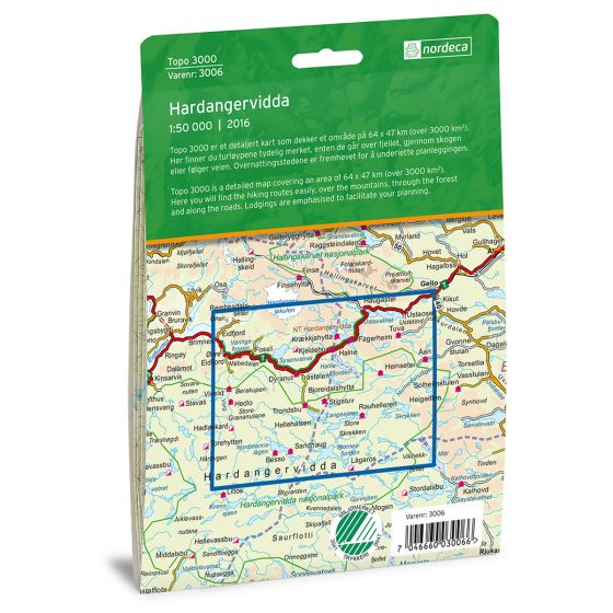 Turkart, Hardangervidda<br>1:50 000
