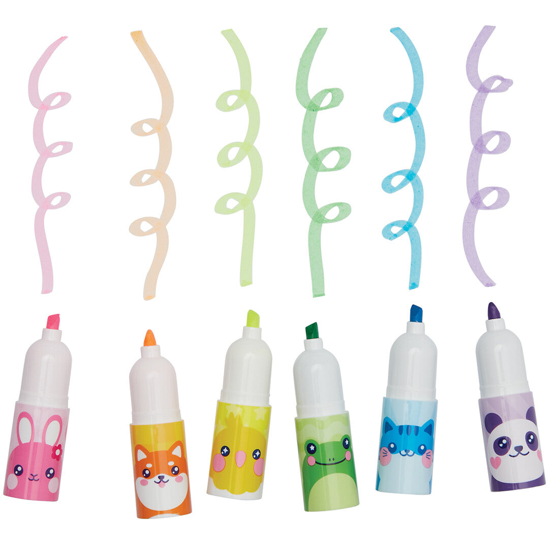 Ooly stapelbare mini markeerstiften dieren - 6st