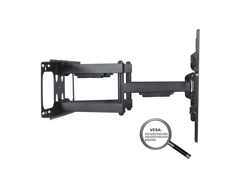 PureMounts Wandhalterung PM-FM51-600 Schwarz Dreh- und neigbare TV-Wandhalterung