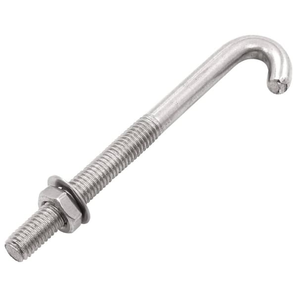 vidaXL Forankret j-bolt med mutter og skive M8x120 mm 25 sett
