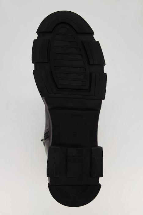 Lederstiefel, XL-Steppschaft, Fleecefutter, Weite H