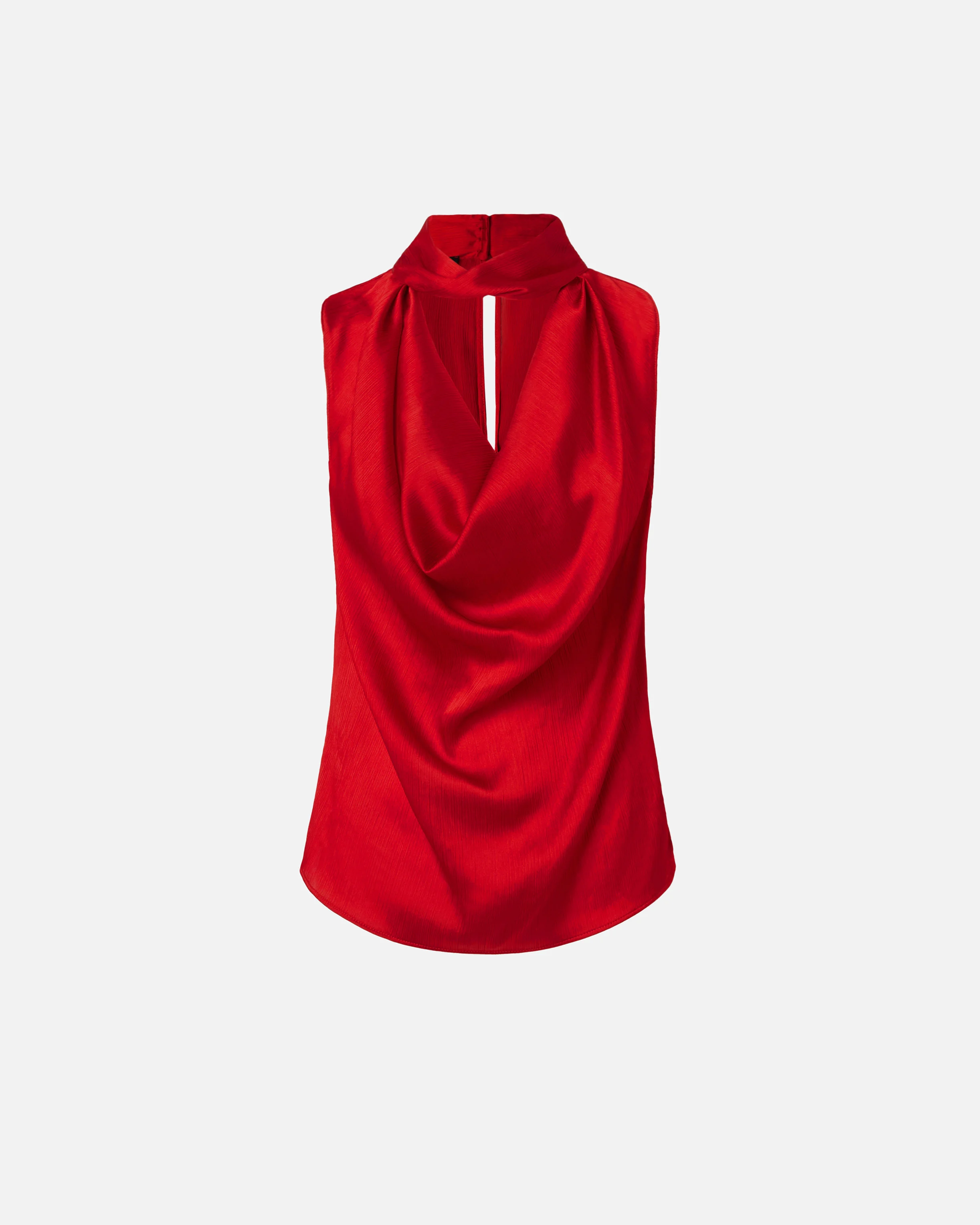 Top drapé ondulé | Rouge