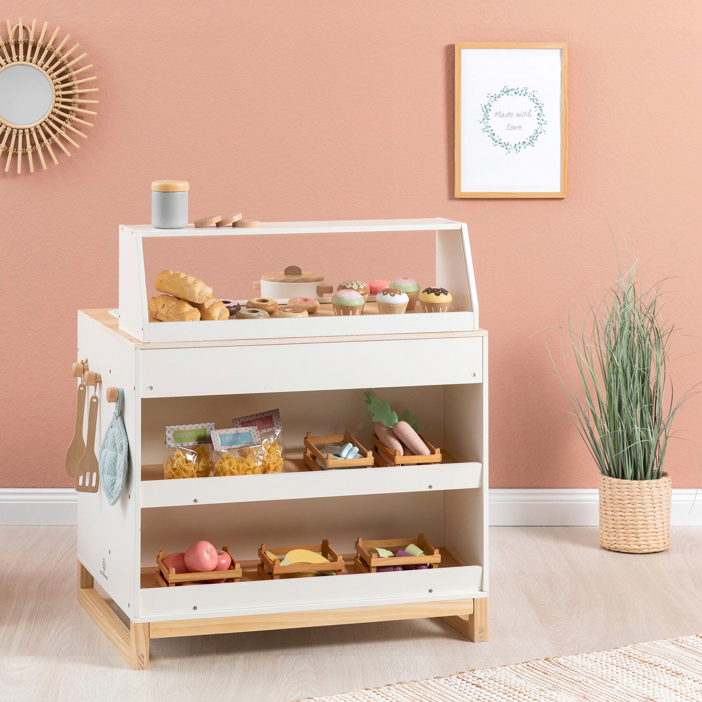 MUSTERKIND Kinderküche & Shop Prunus weiß/natur
