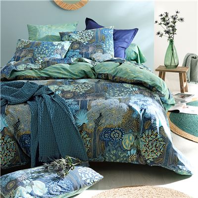 Linge de lit forêt sous-marine - BECQUET CRÉATION