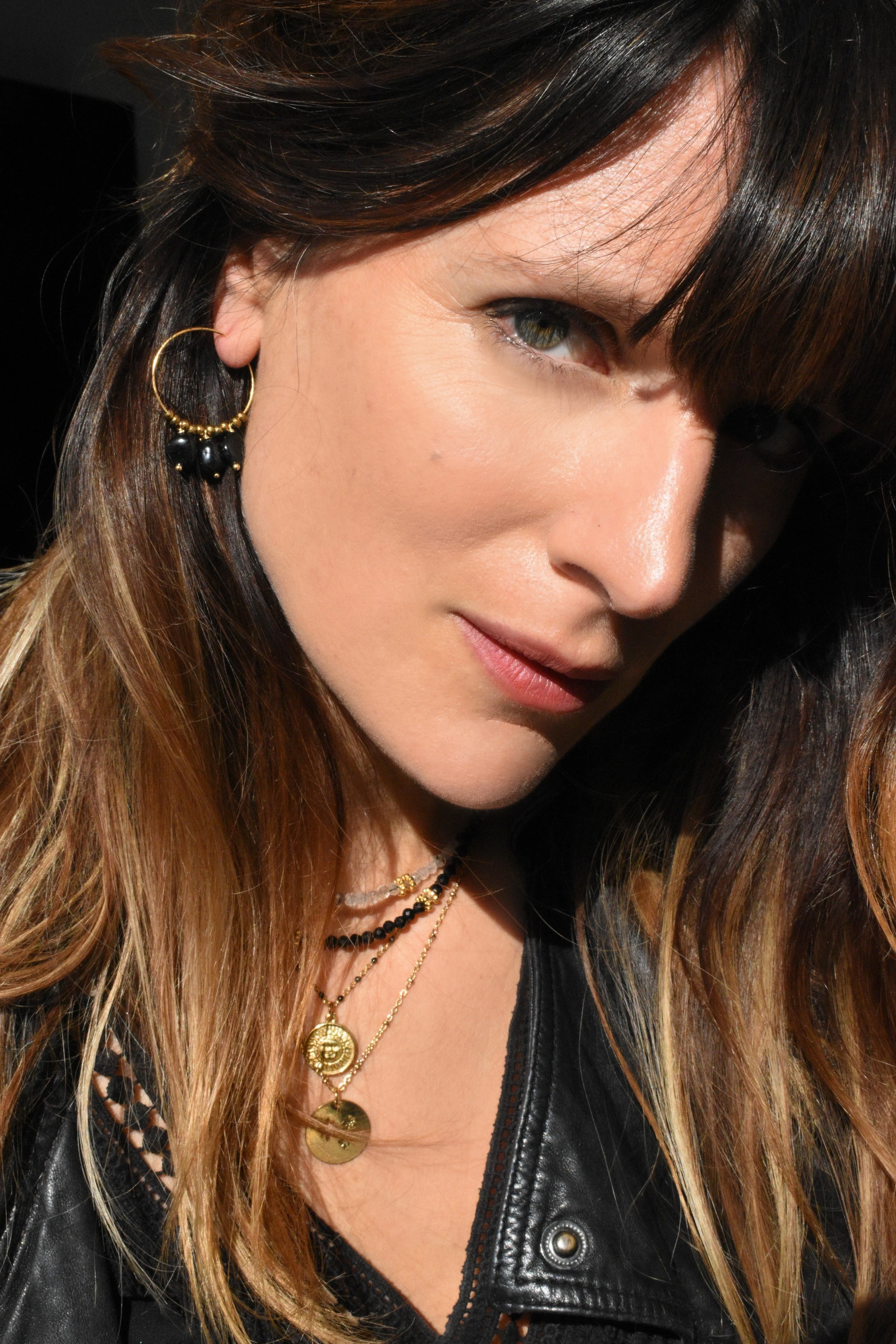 LOU - Boucles d'oreilles tourmaline | Bleu