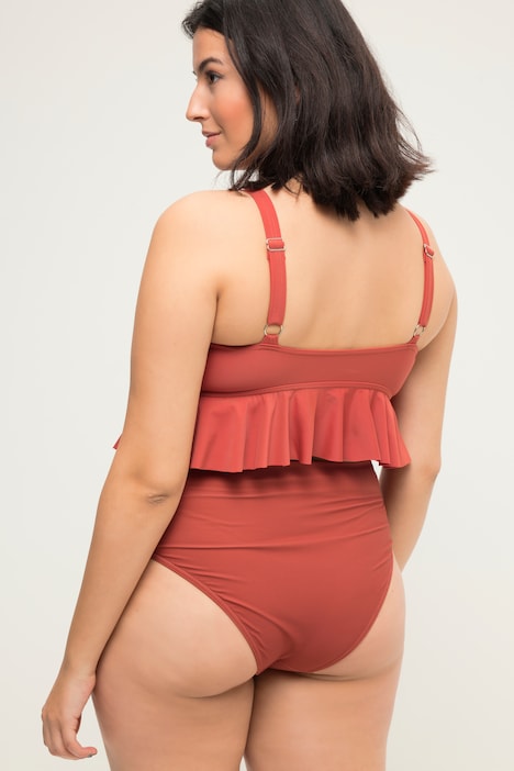 Bikini-Slip, High Waist, seitliche Raffung