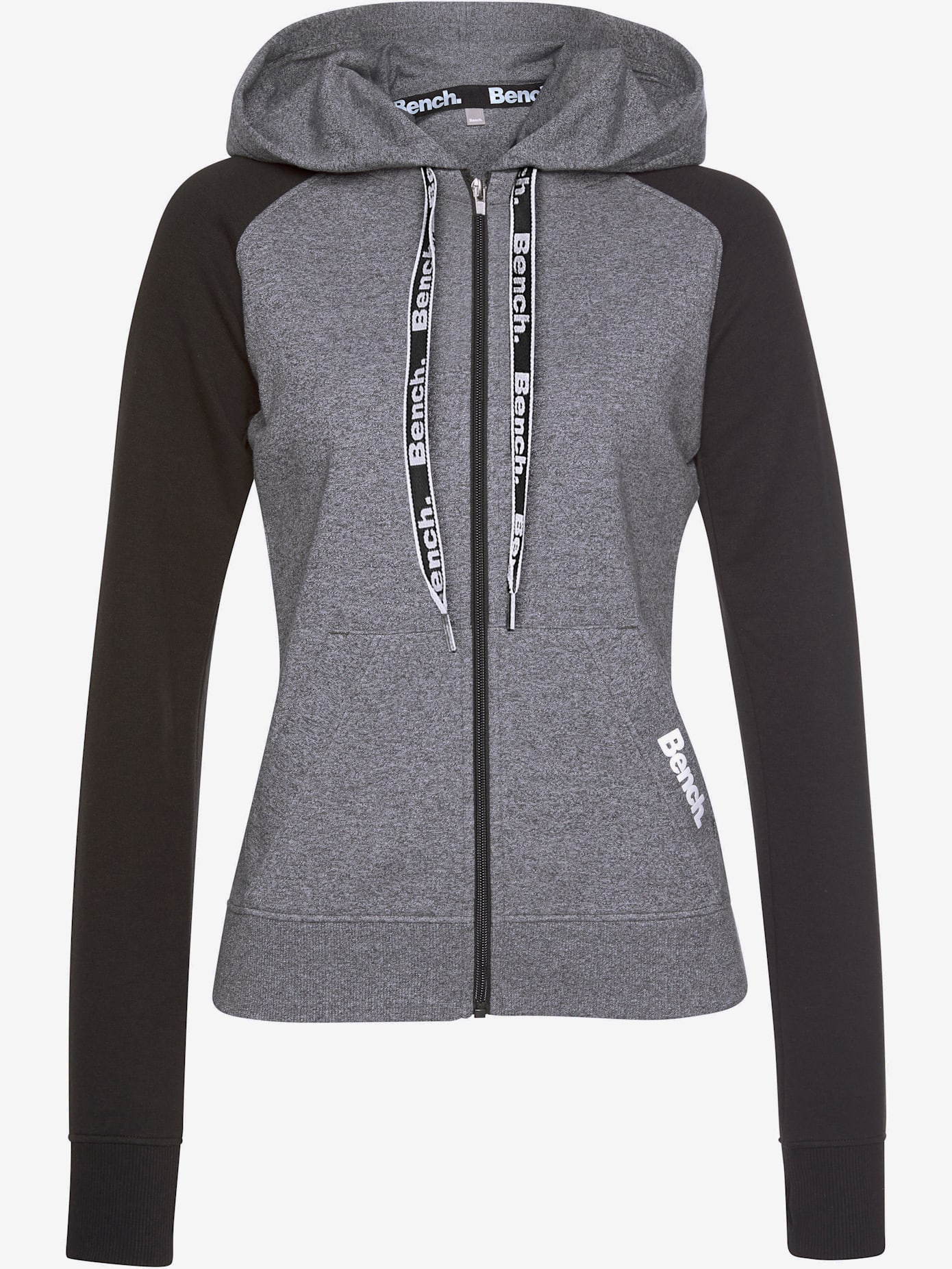 Veste à capuche veste sweat bicolore à glissière