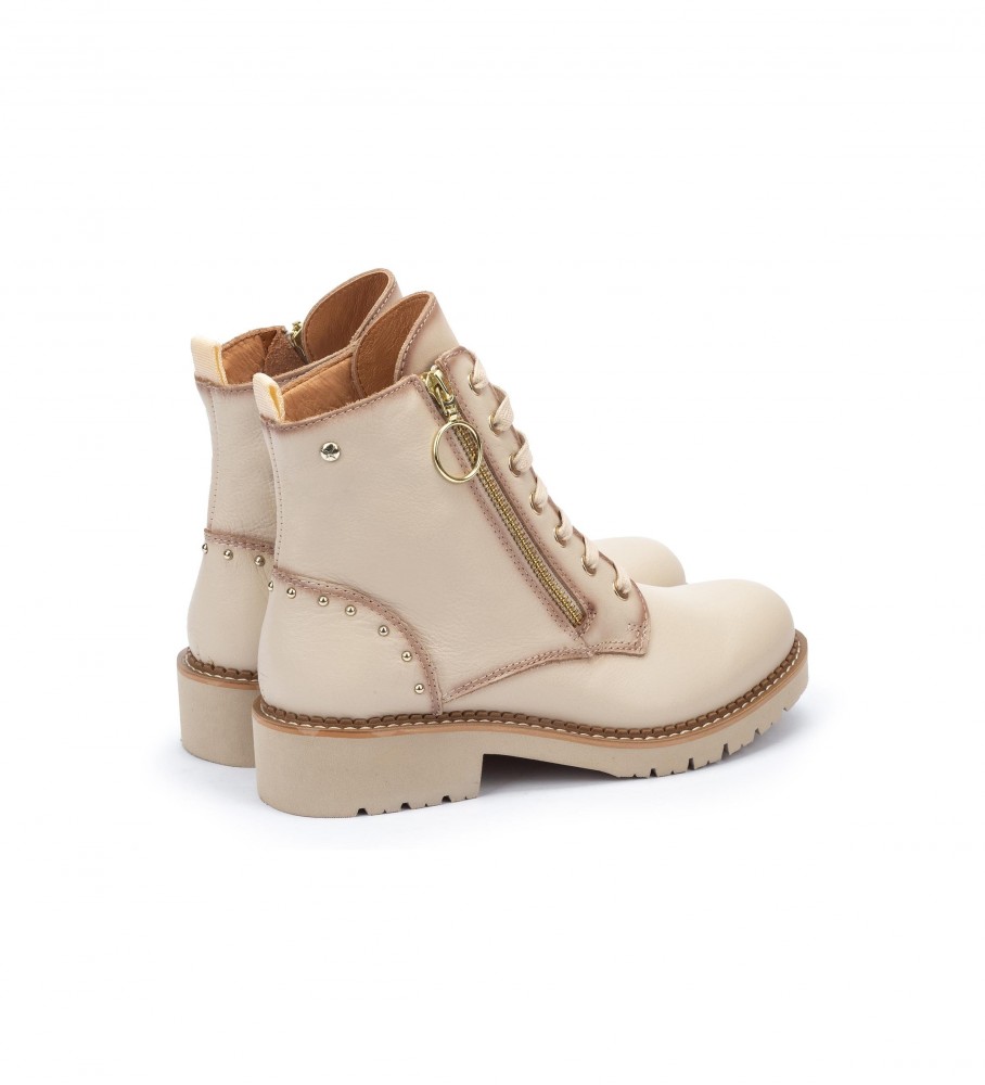 Botas de couro Pikolinos Vicar W0V-8610C1 marfim