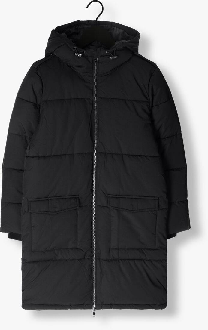 OBJECT zwarte object gewatteerde jas objzhanna l/s long jacket noos