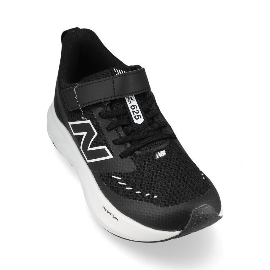 New Balance Chaussures de Running Fresh Foam 625 Bungee Lace - Noir/Blanc Enfant