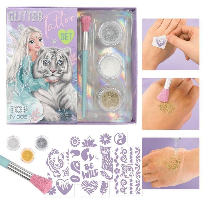 TOPModel - Glitter Tattoo sæt - FANTASY TIGER