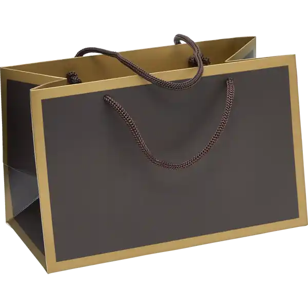 Geschenktüte uni Goldrand