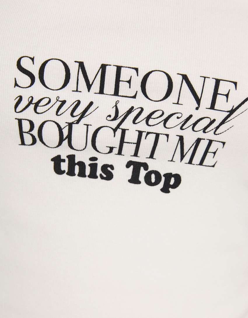 Top bandeau estampado