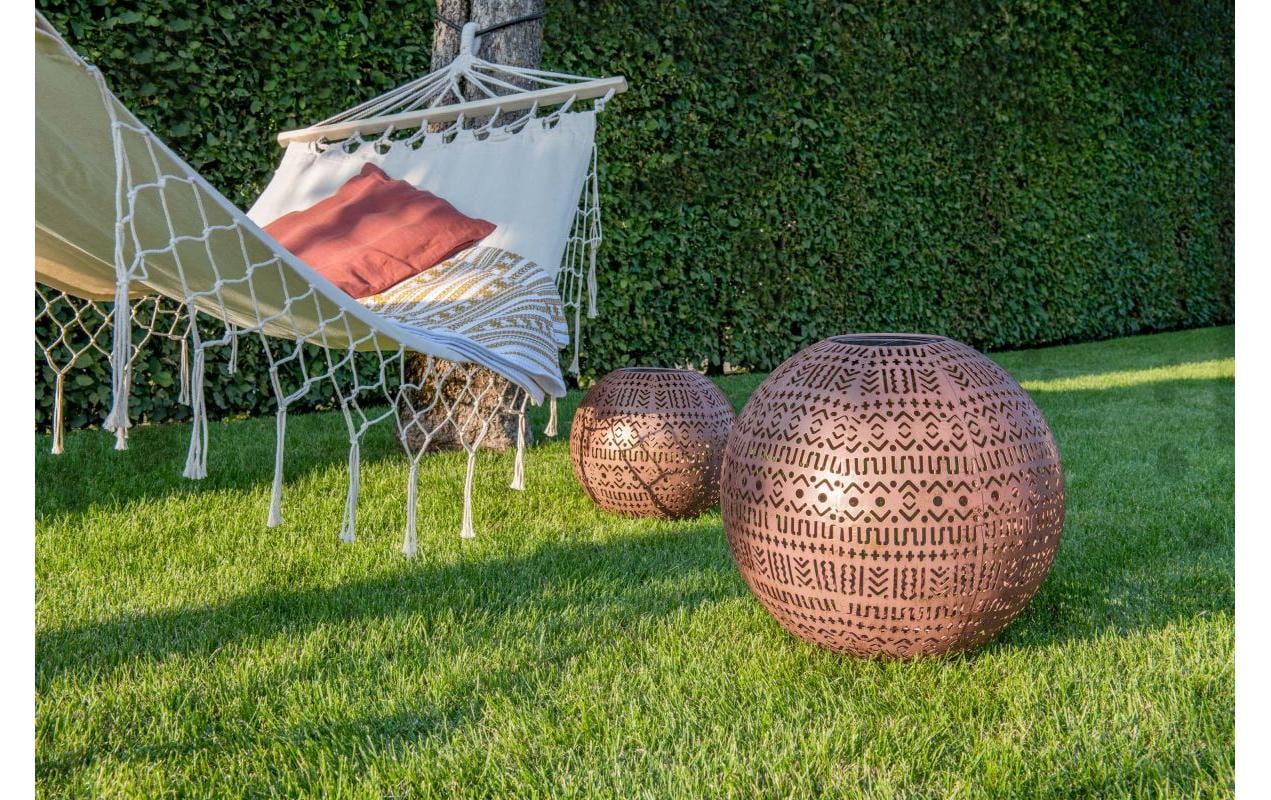 Laterne Solar Antic Ball Boho, Ø 40 cm, BraunDekolicht zum Aufstellen