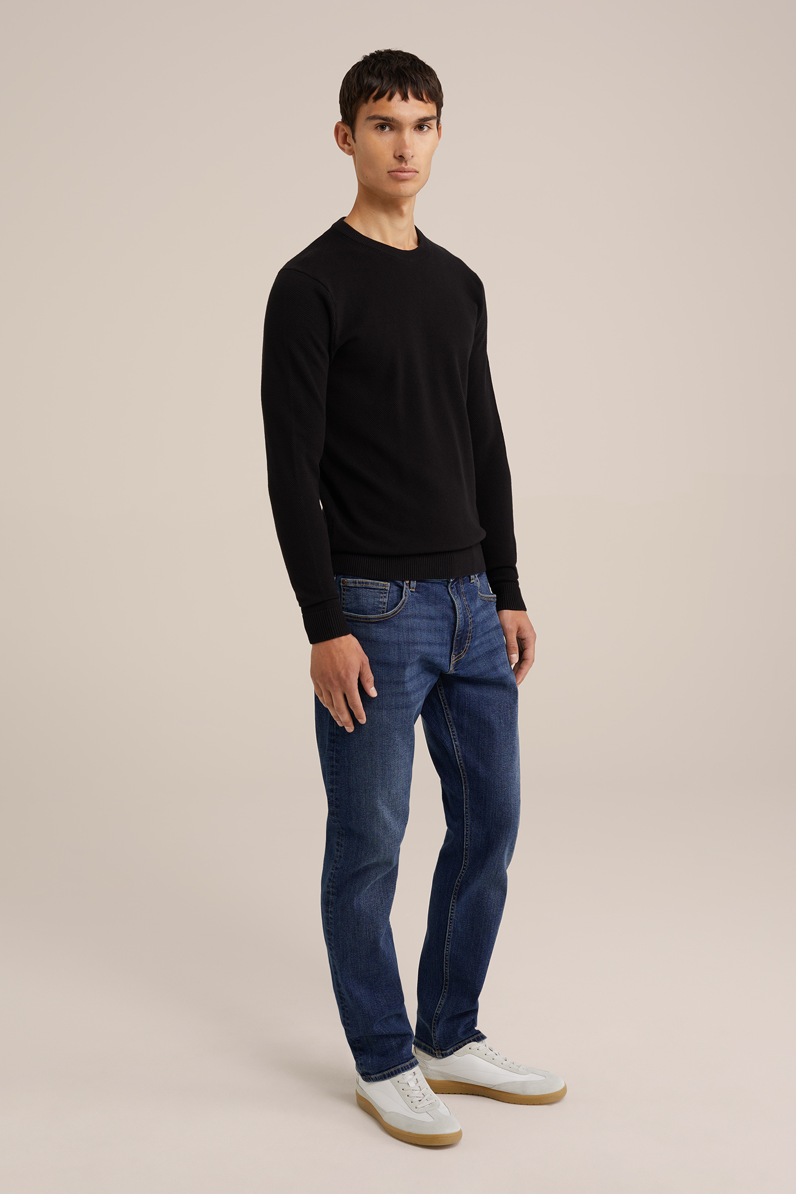 trui met structuur WE Fashion Zwart