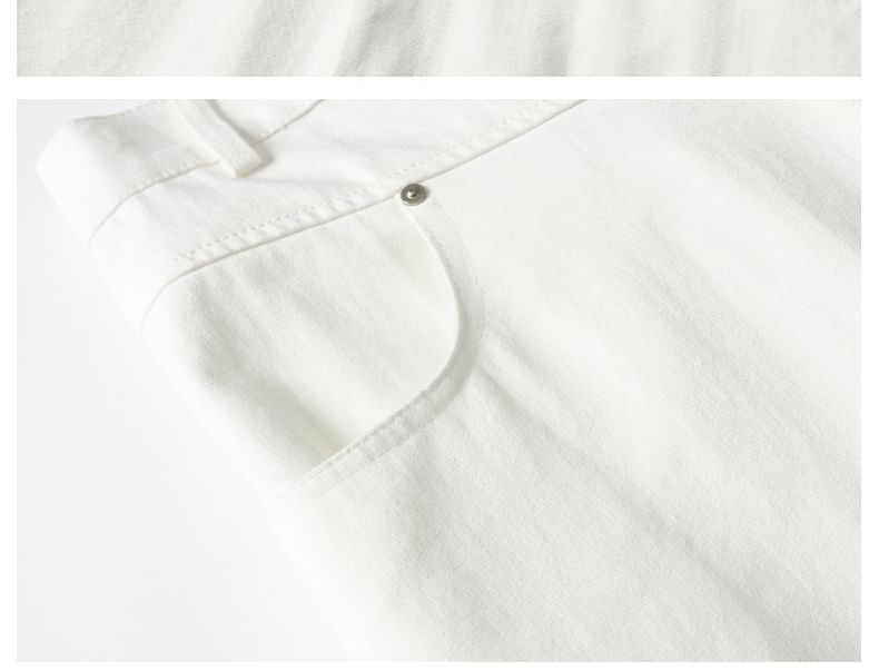 Shineon Studio - Hoge taille effen cargo shorts