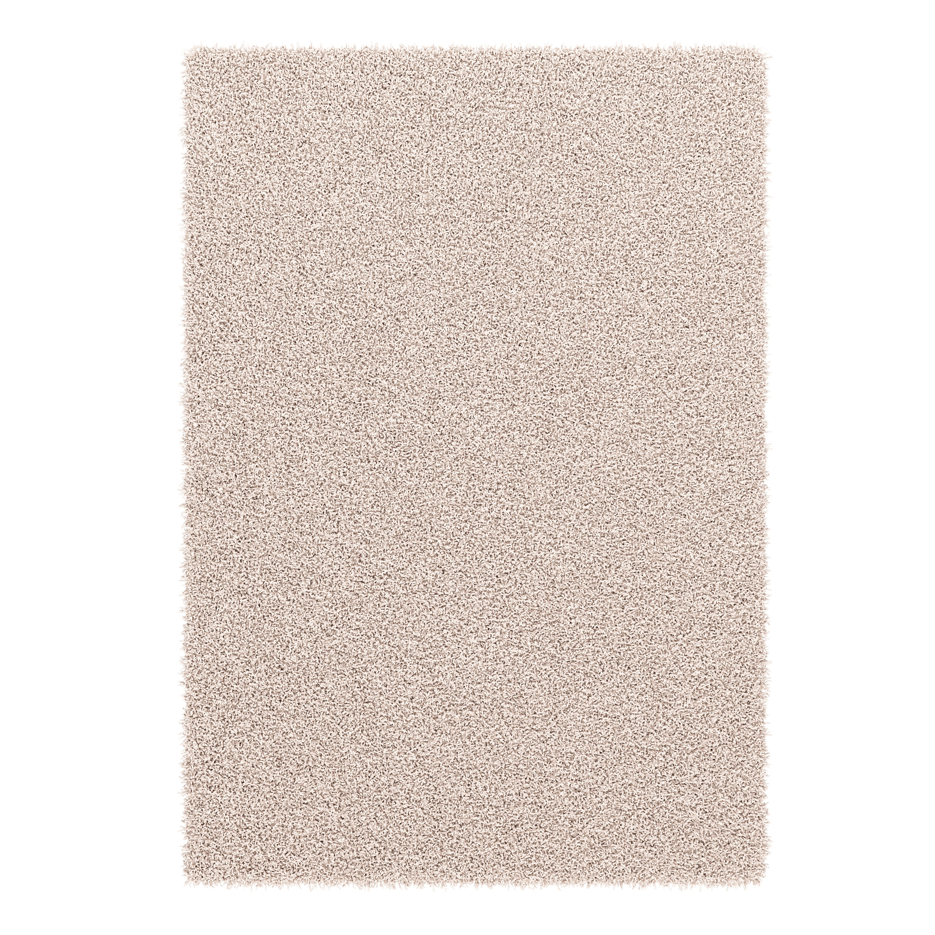 Hochflor Teppich 120 x 170 cm creme