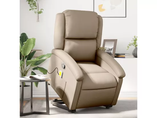 Fauteuil inclinable massant Cappuccino Similicuir