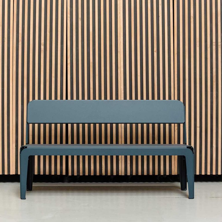Weltevree Bended tuinbank met rugleuning Agate gray