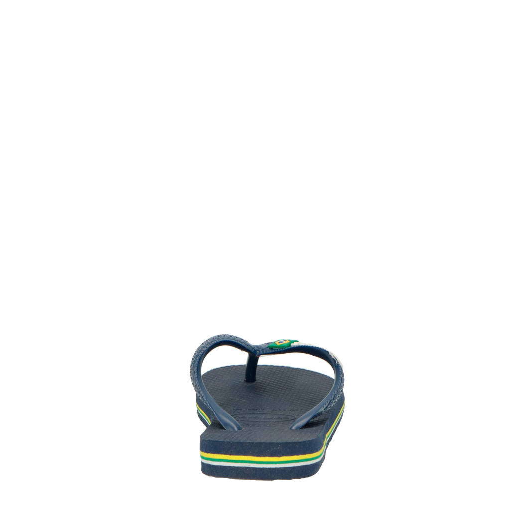 Havaianas Brasil Logoteenslippers donkerblauw