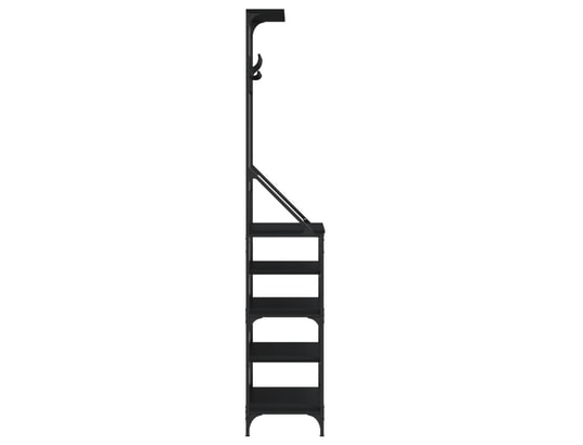 VIDAXL - Penderie Porte-vêtements et rangement des chaussures noir 70x34x184 c...