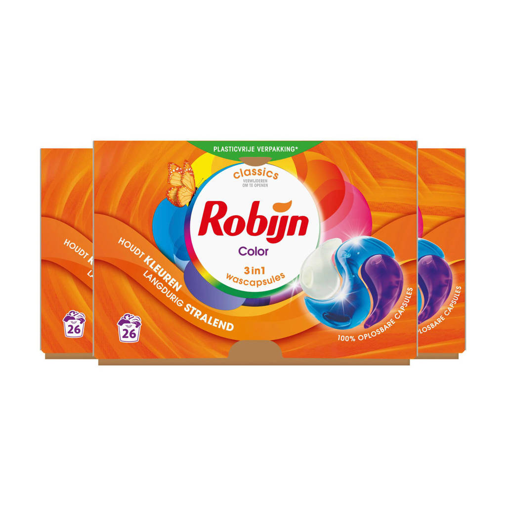 3-in-1 wascapsules Color - 3 x 26 wasbeurten - 78 wasbeurten