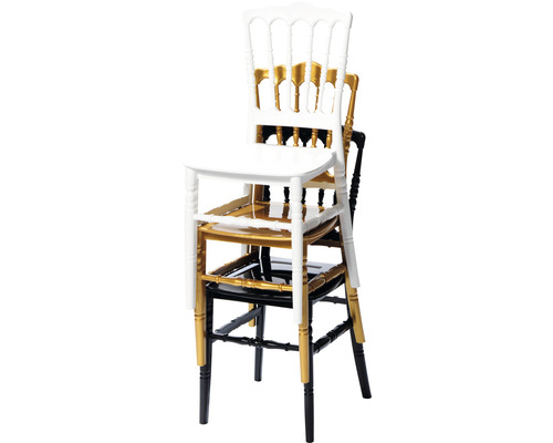 Bruiloftsstoel VEBA Napoleon 43 x 41 x 89,5 cm kunststof zwart
