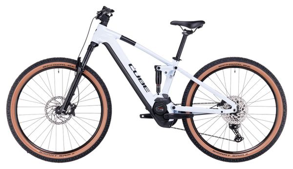 VTT Électrique Tout-Suspendu Cube Stereo Hybrid 120 Pro 625 Shimano Deore 12V 625 Wh 27.5'' Blanc Flash