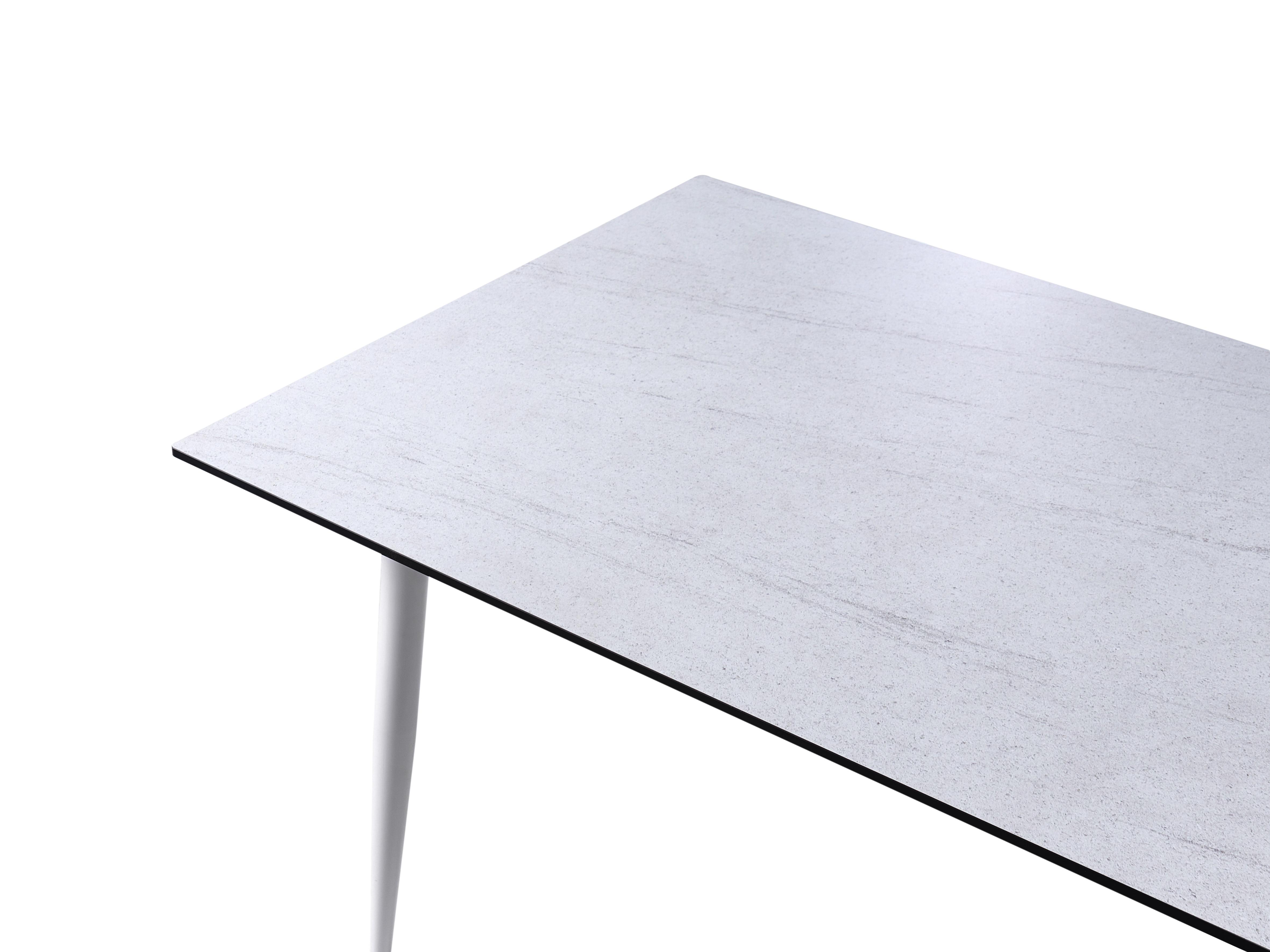 Tuin eettafel TOLENTINO 180 cm 90 cm Steeneffect Travertijn-effect