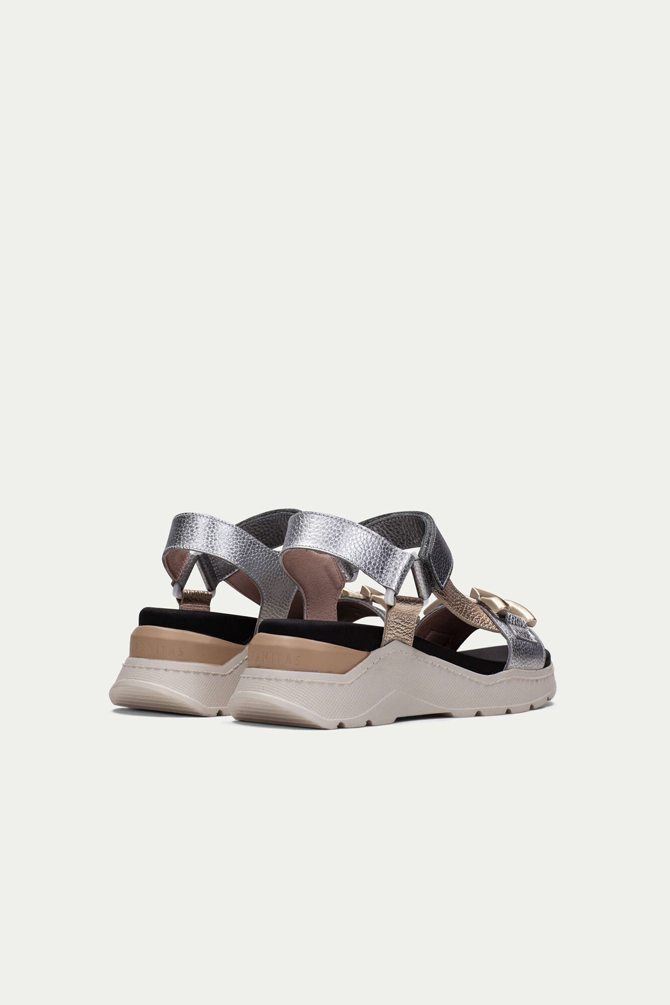 Sandalia sport volumen adorno grazia - Cinza