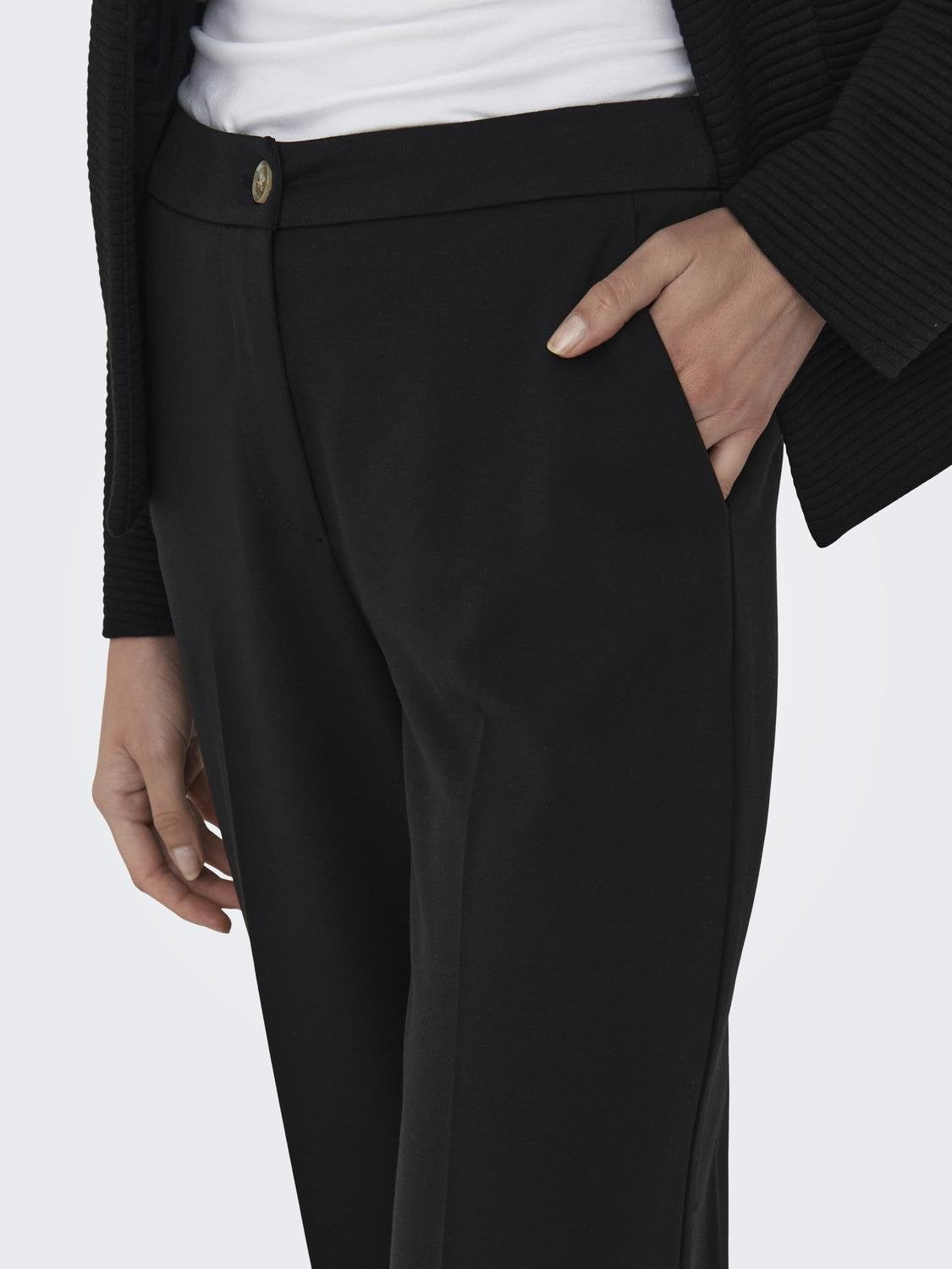 ONLJOSHA Hohe Taille Gerade geschnitten, verjüngt Klassische Hose Black