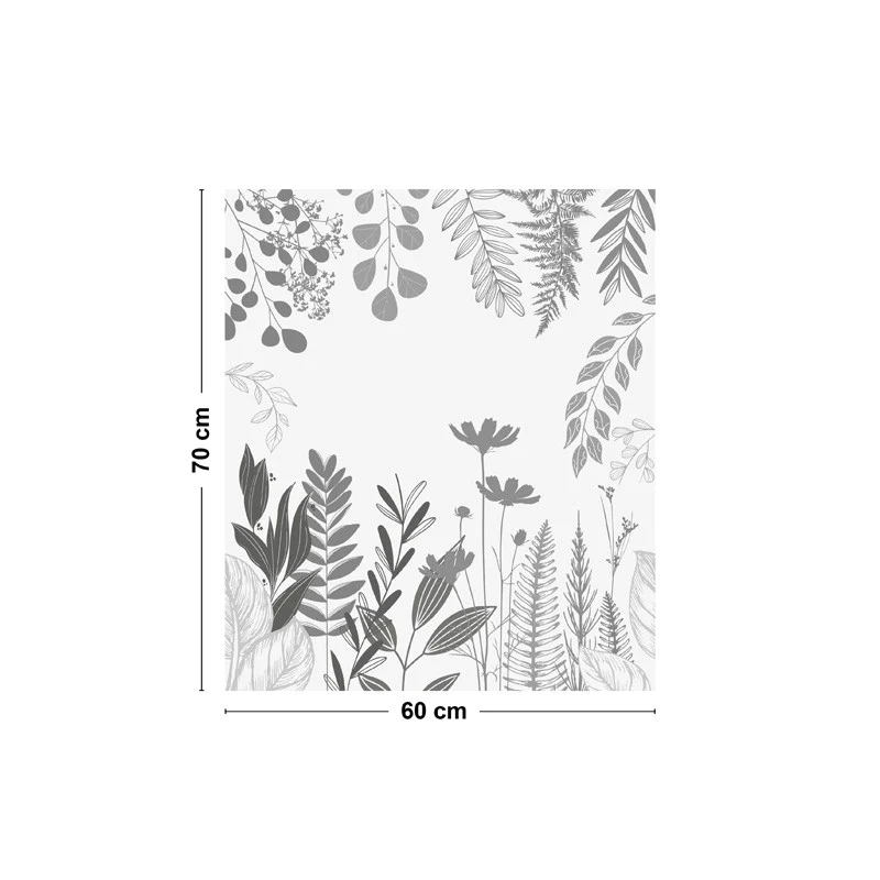 Crédence cuisine Fond de hotte ALU L 60xH 70cm - CHAMPÊTRE B&W 99deco