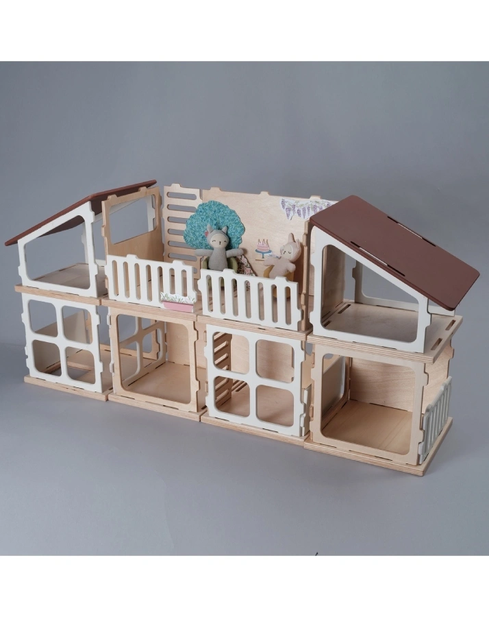 Puppenhaus-Bauset VILLA aus Holz