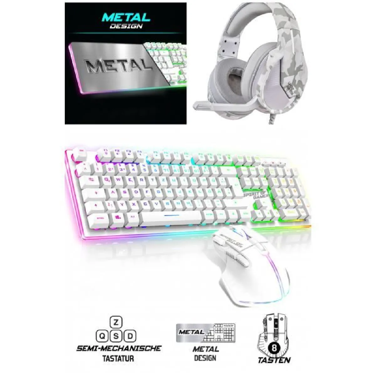 Under Control CASQUE GAMER BLANC + Clavier