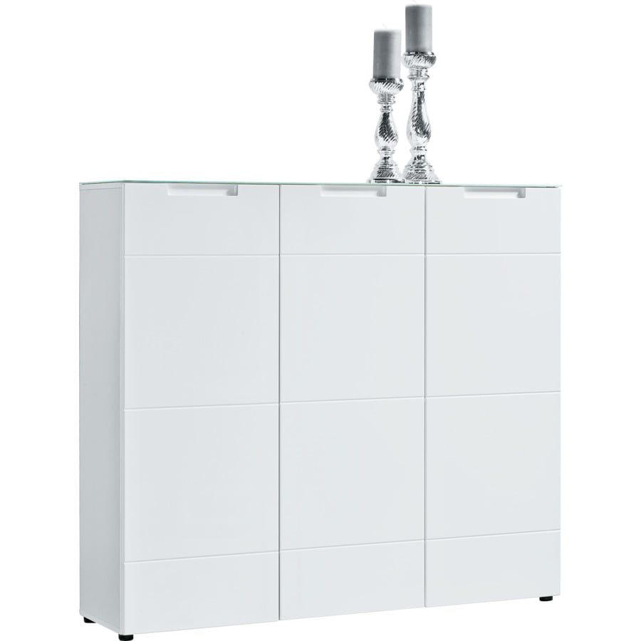 Schuhschrank Mailand Dekor weiss 101 x 194 x 35 cm