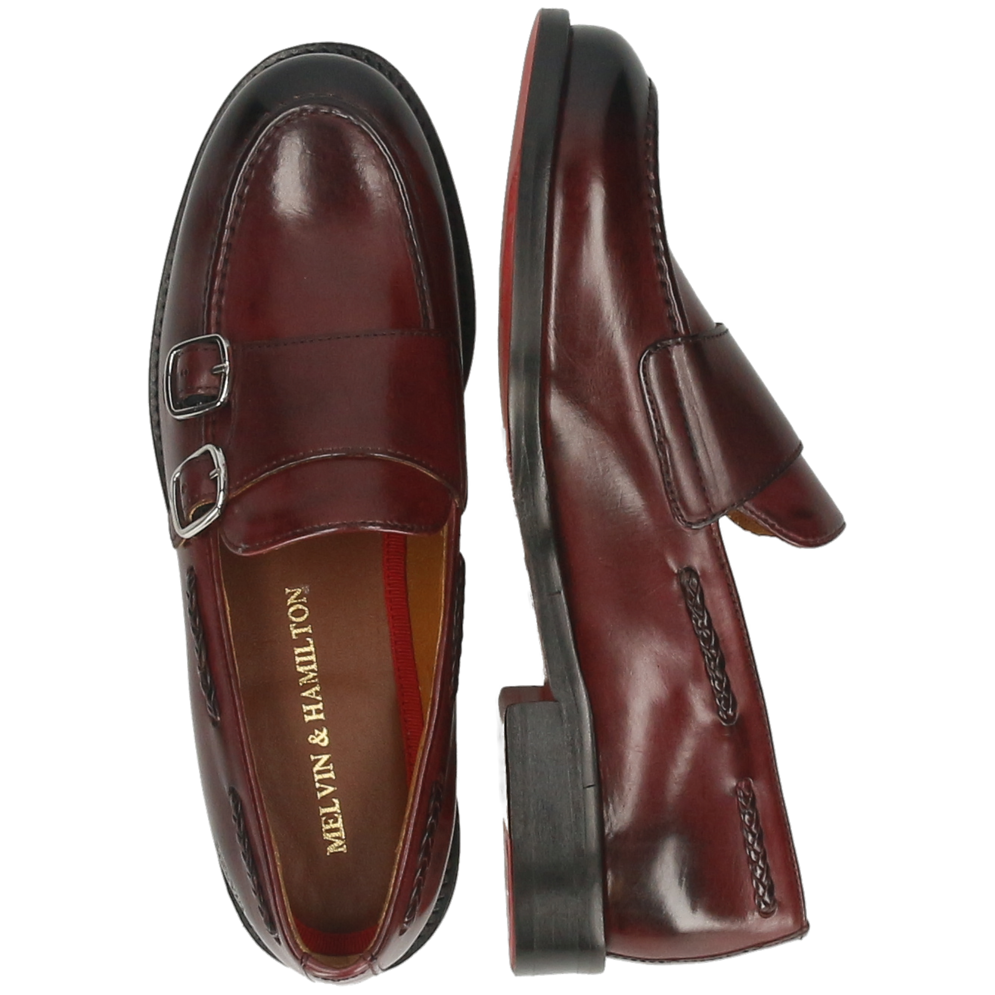 REGINE 22 - Mocassins à talon plat | Rouge