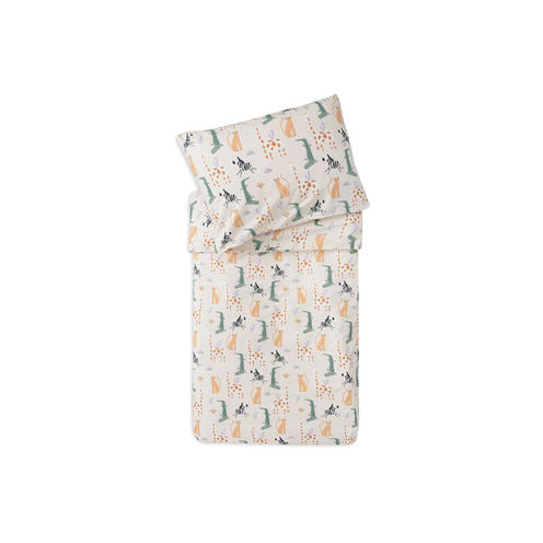 Housse de couette et taie 100x140cm Jungle jambo - Multicolor - JOLLEIN