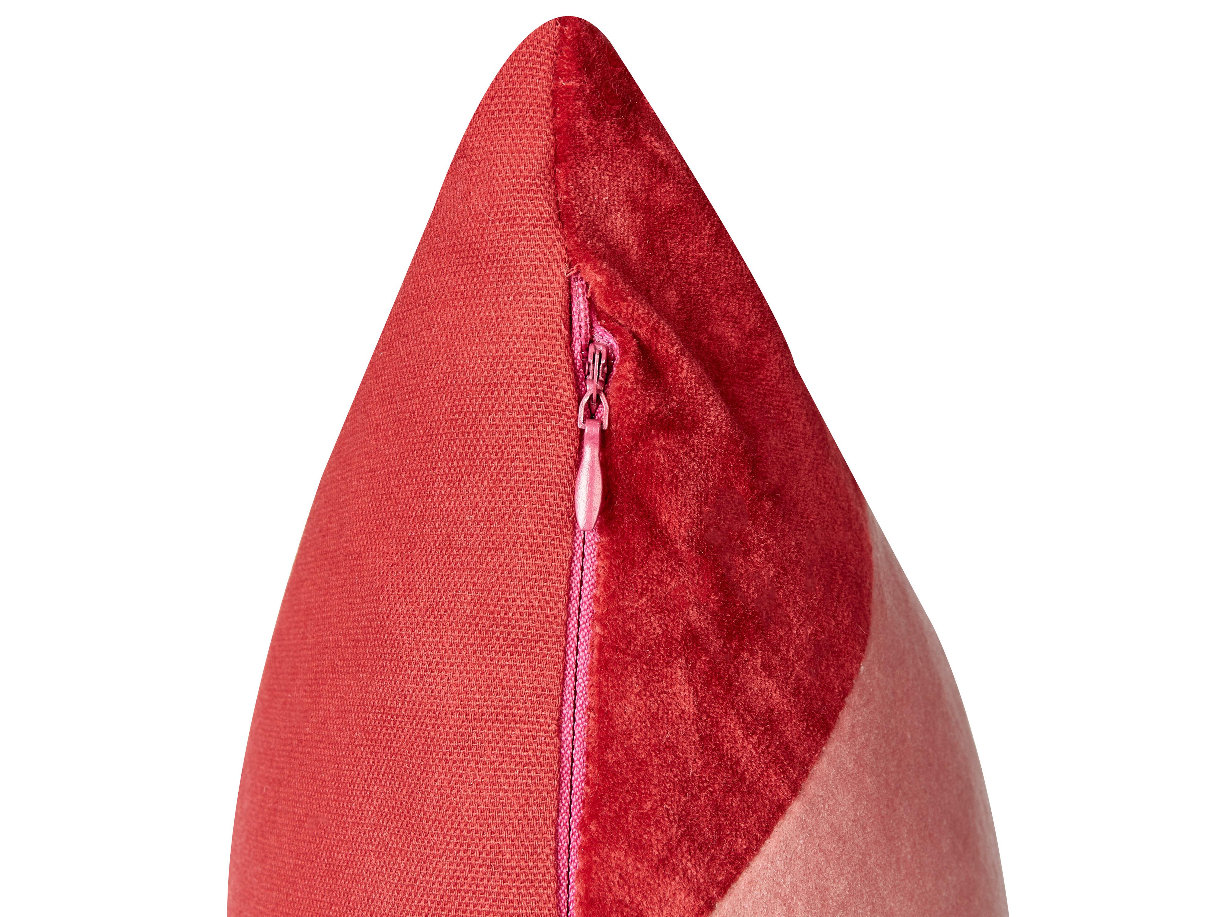 Set van 2 sierkussens BORONIA Katoen 45 x 45 cm Rood kerstmotief