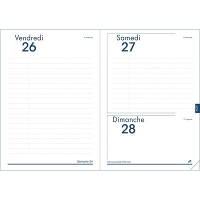 Agenda Shaman - 1 jour par page - 12 x 17 cm - Je gère - Quo Vadis