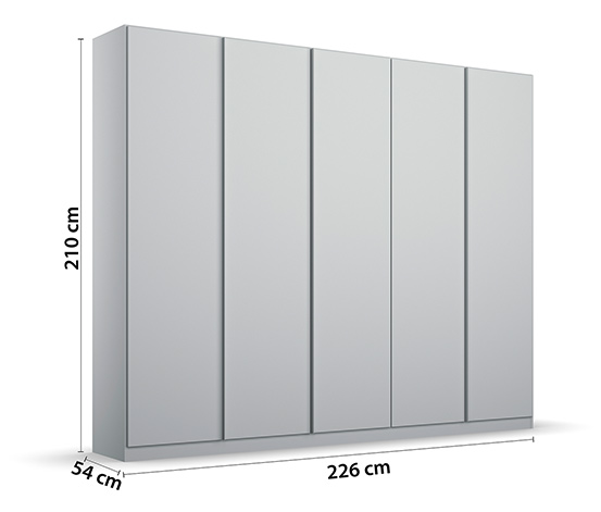 rauch Schrank »Monostar«,  5-türig, seidengrau