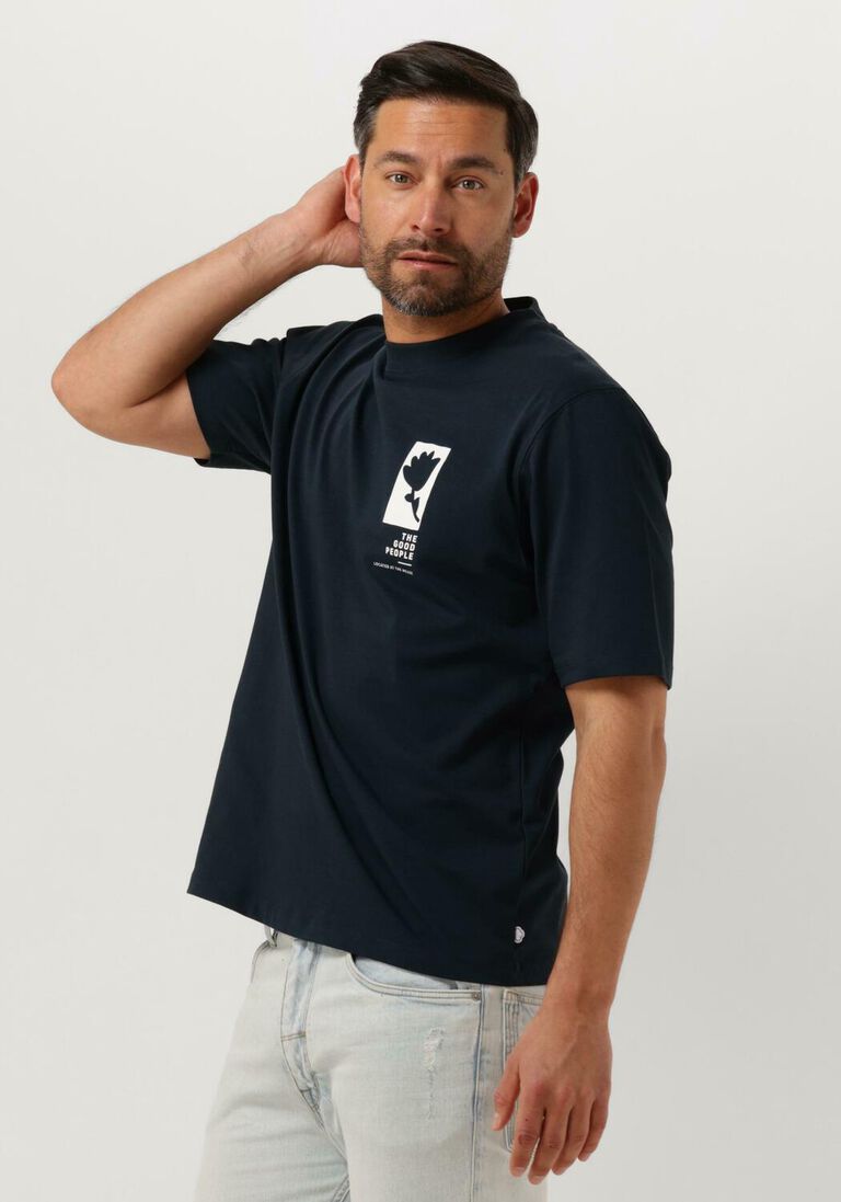 THE GOODPEOPLE donkerblauwe the goodpeople t-shirt todd
