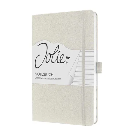 Sigel JN507 Notizbuch Jolie®, pearl white, liniert, ca. A5