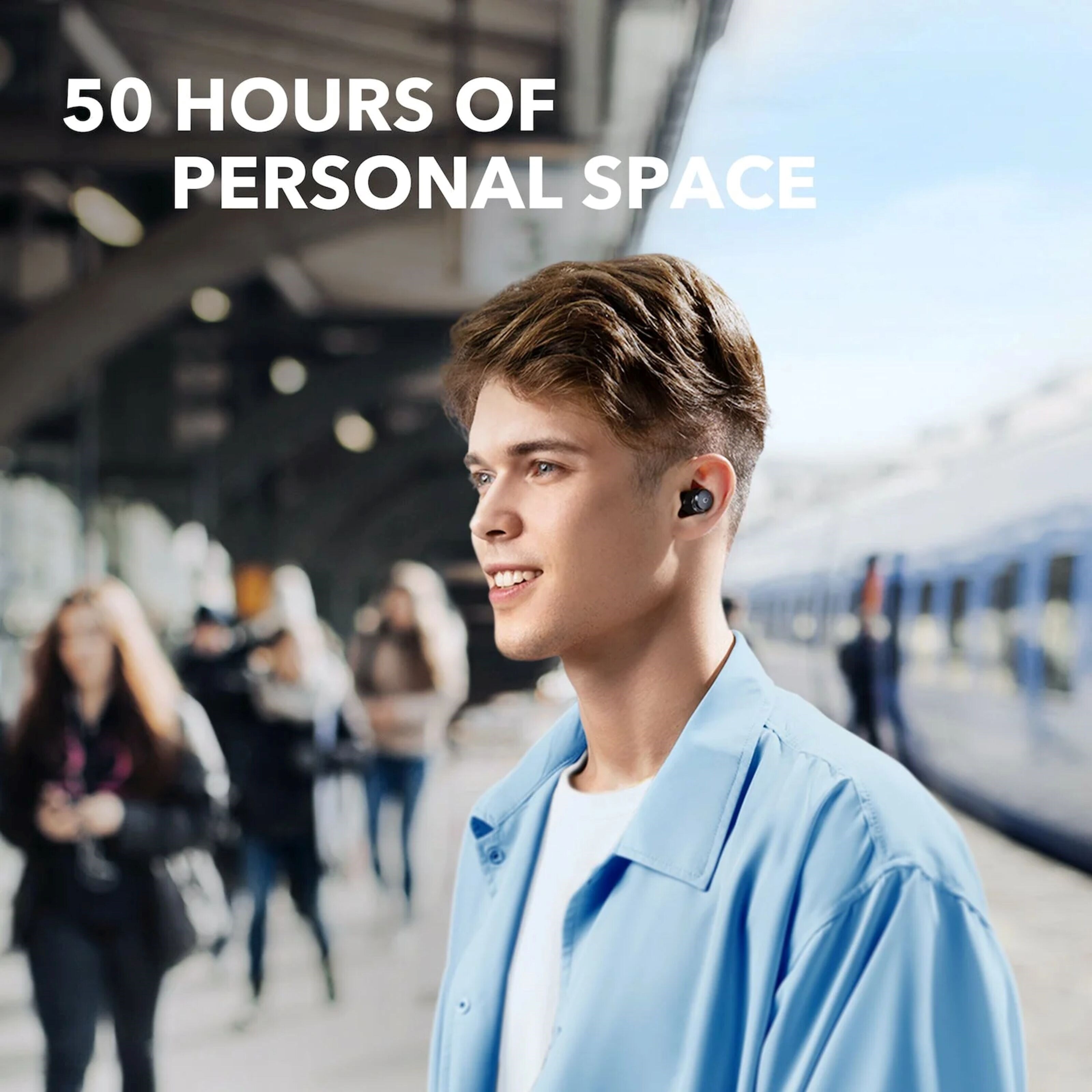 Soundcore Space A40 Trådløse hodetelefoner med ANC Svart