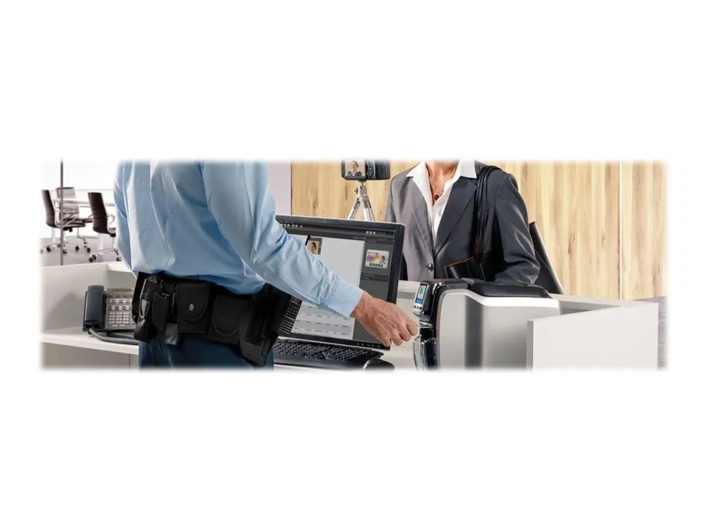 Zebra ZC300 - Plastikkortprinter - farve - blæksubliminering/termisk transfer - CR-80 Card (85.6 x 54 mm) - 300 dpi - op til 900 kort/time (mono) / op til 200 kort/time (farve) - kapacitet: 100 kort - USB 2.0, LAN