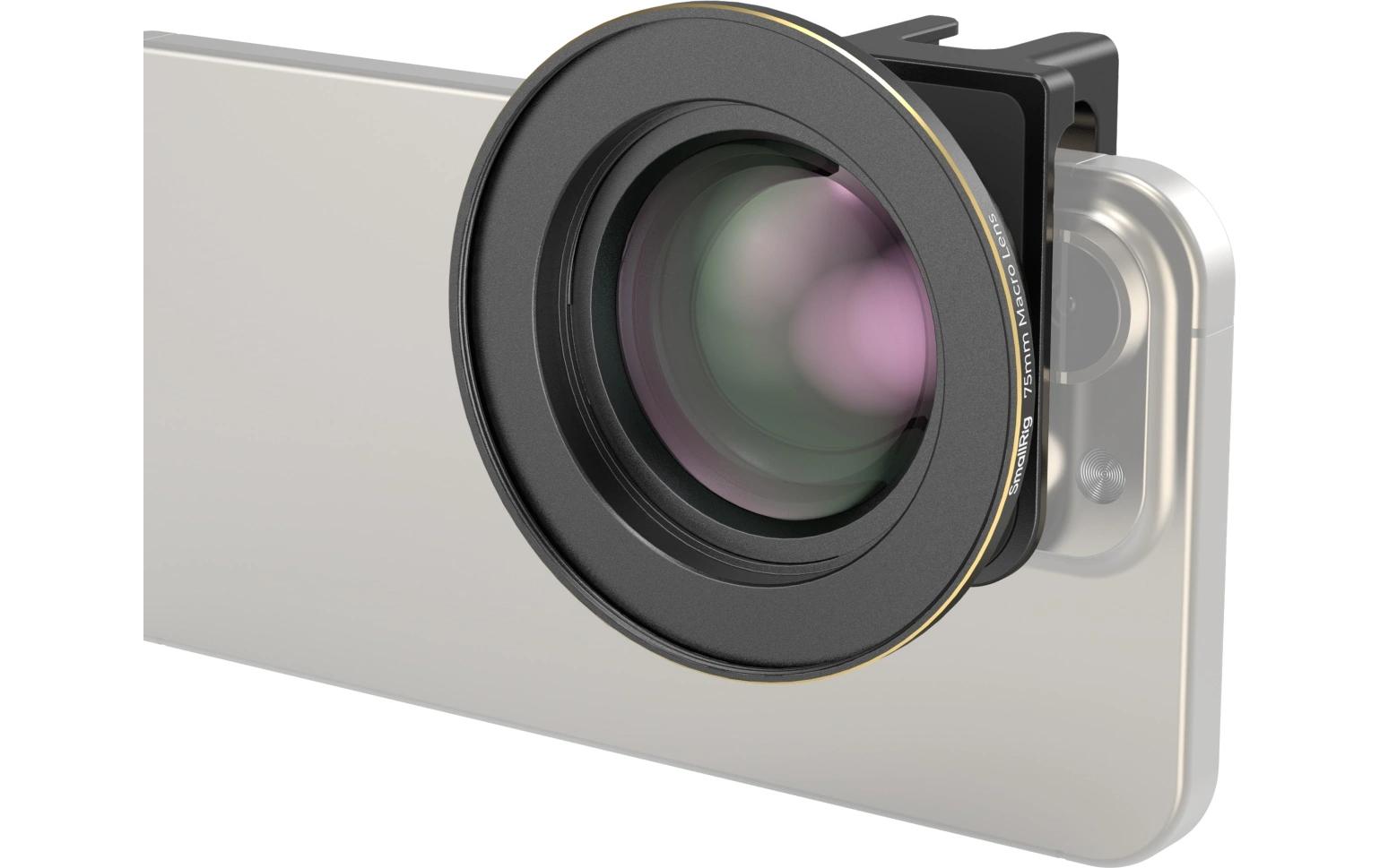 75mm Makro-Objektiv für Mobiltelefon (T-Mount)Für detaillierte Nahaufnahmen mit verbesserter Farbe und Klarheit