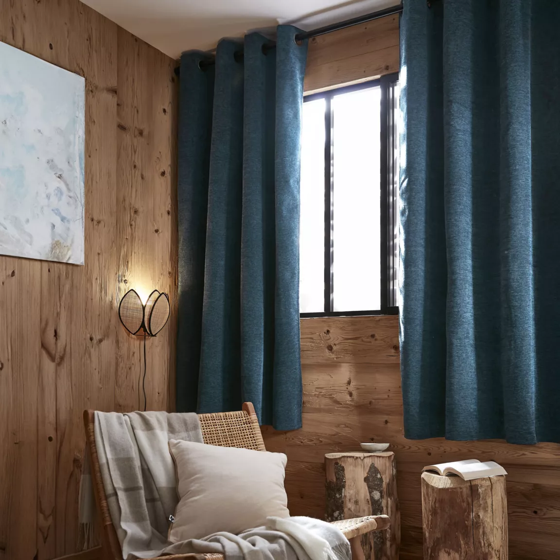 Rideau occultant isolant Total Blackout (140 x 180 cm) Magnus Bleu nuit